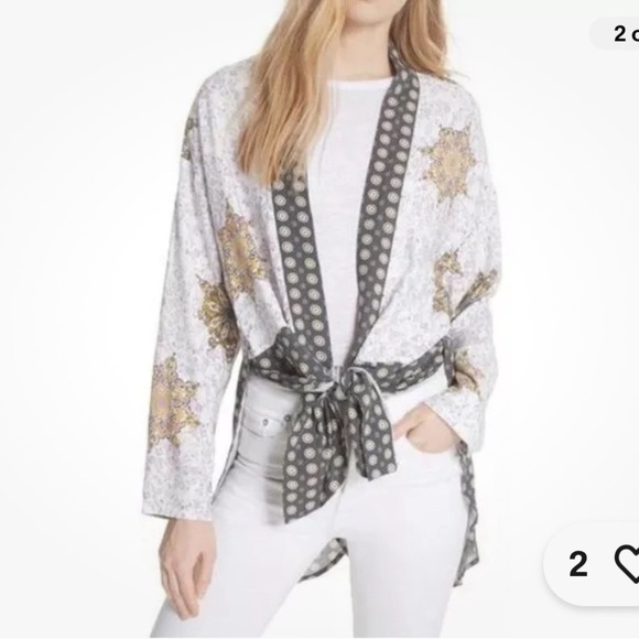 Free People Forget Me Knot Kimono Cardigan - Picture 2 of 7
